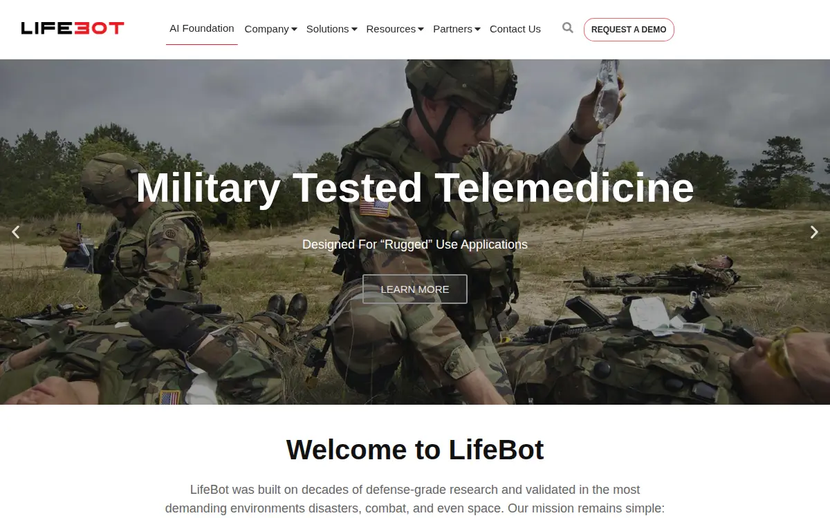Homepage of Lifebot, INC.