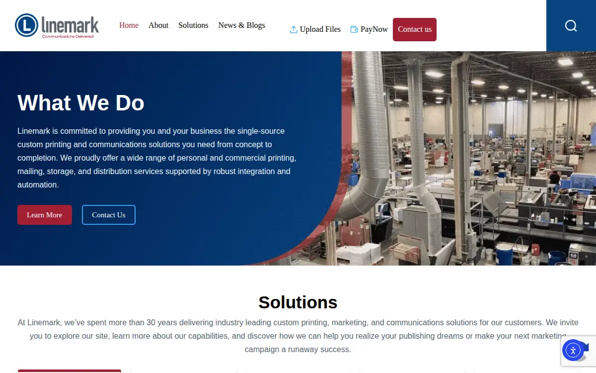 Homepage of Linemark Printing INC