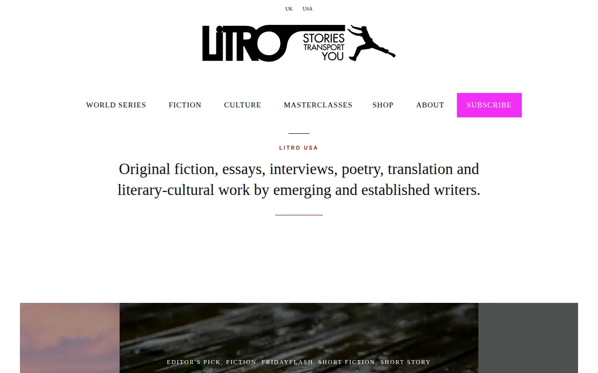 Homepage of Litro Media INC