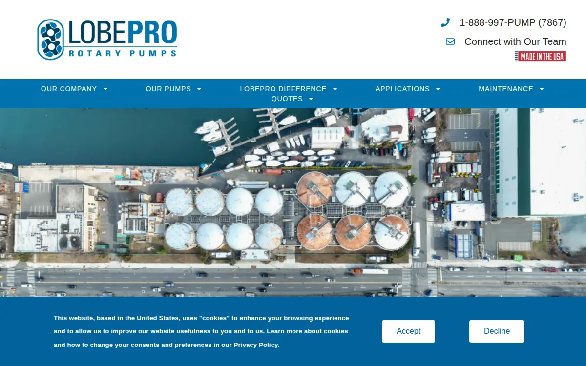 Homepage of Lobepro, LLC