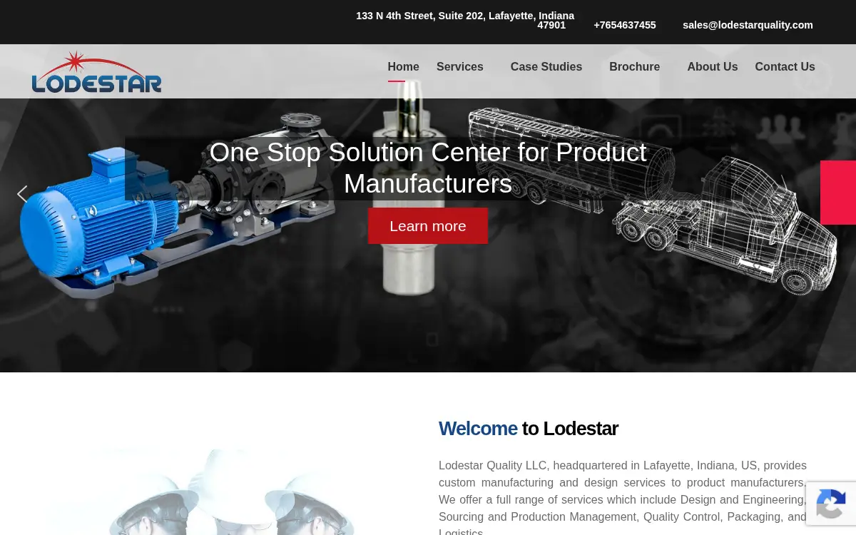 Homepage of Lodestar Quality LLC