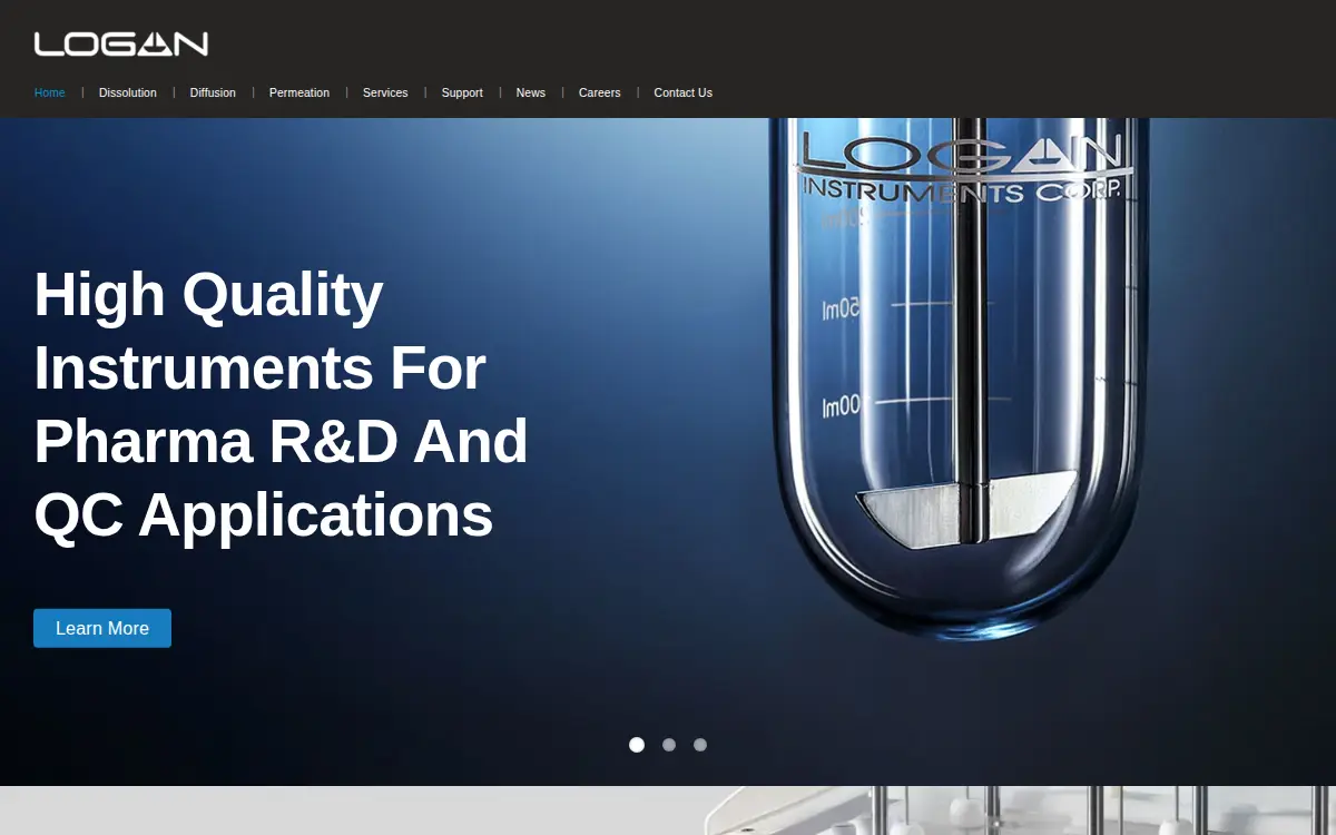 Homepage of Logan Instruments Corporation