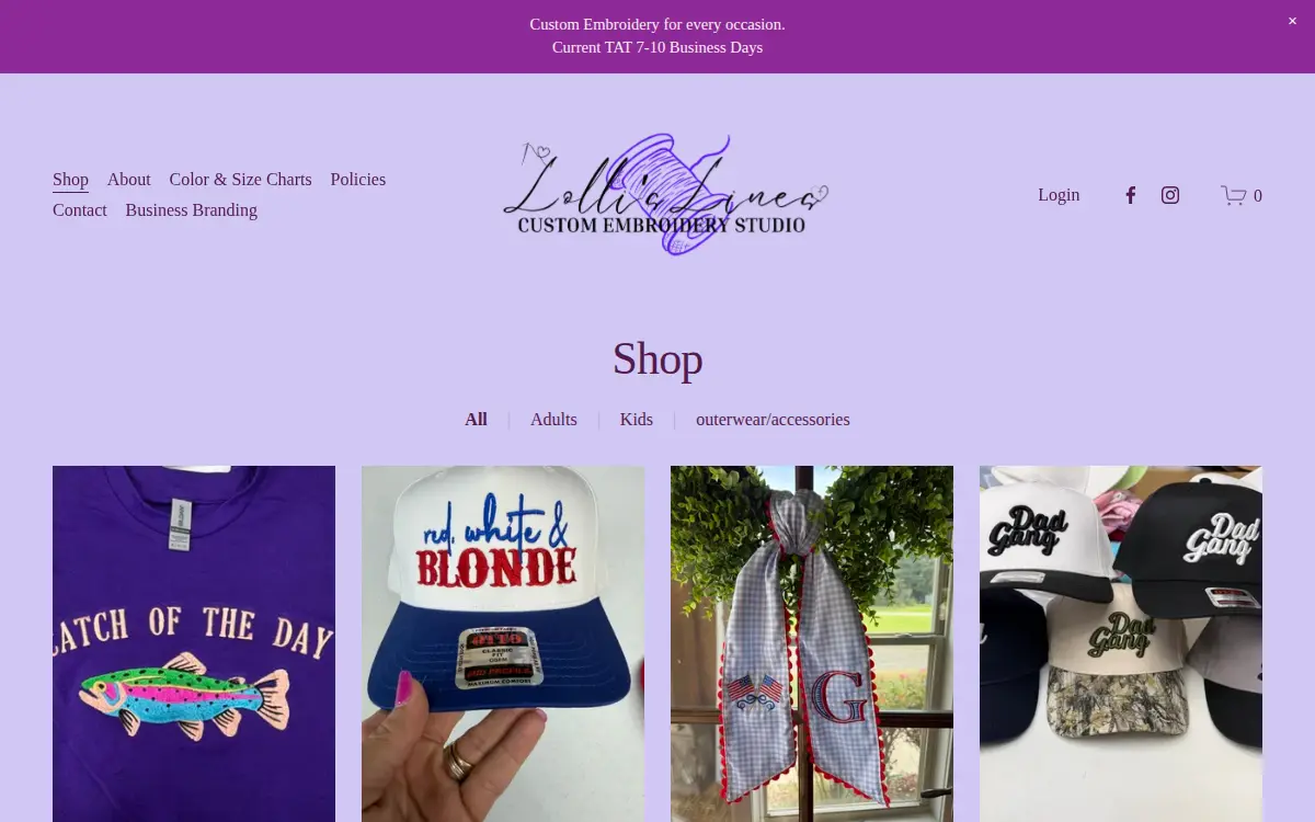 Homepage of Lolli's Lines, LLC