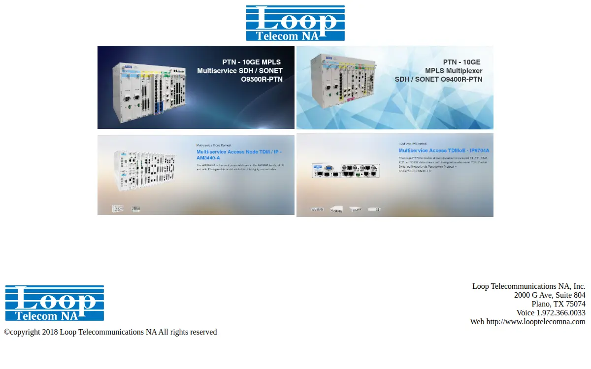 Homepage of Loop Telecom Na, INC.