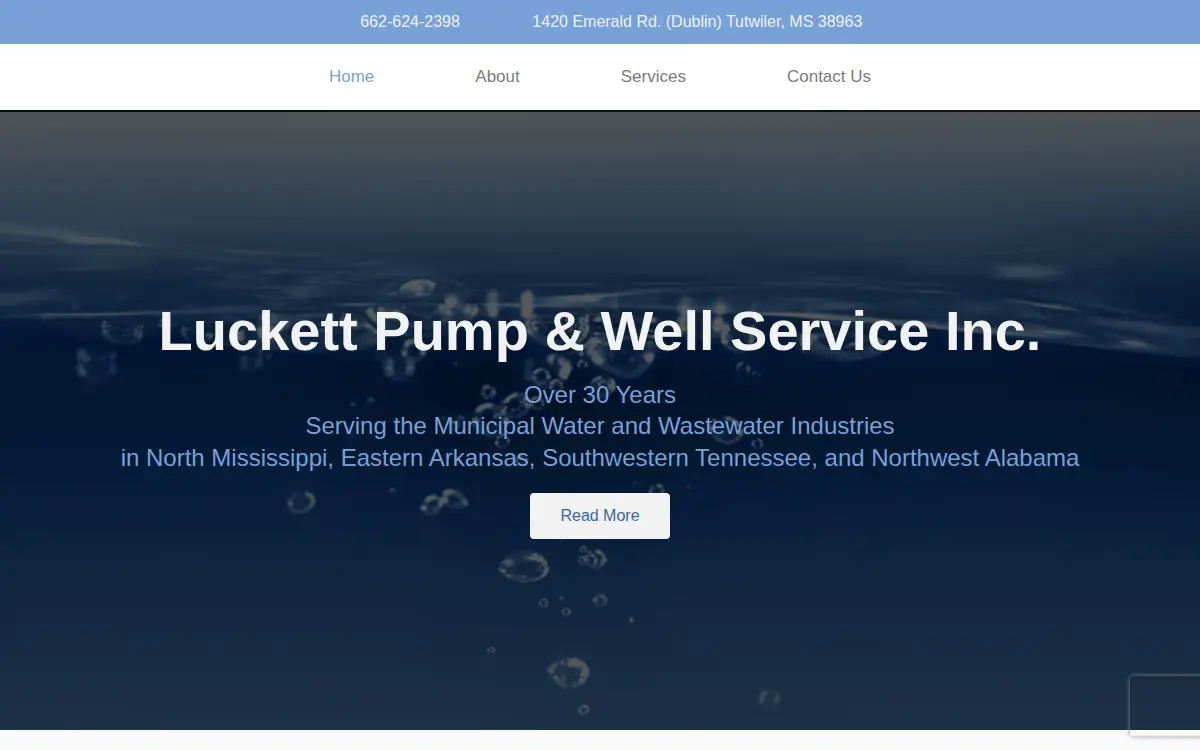 Homepage of Luckett Pump & Well Service, INC.