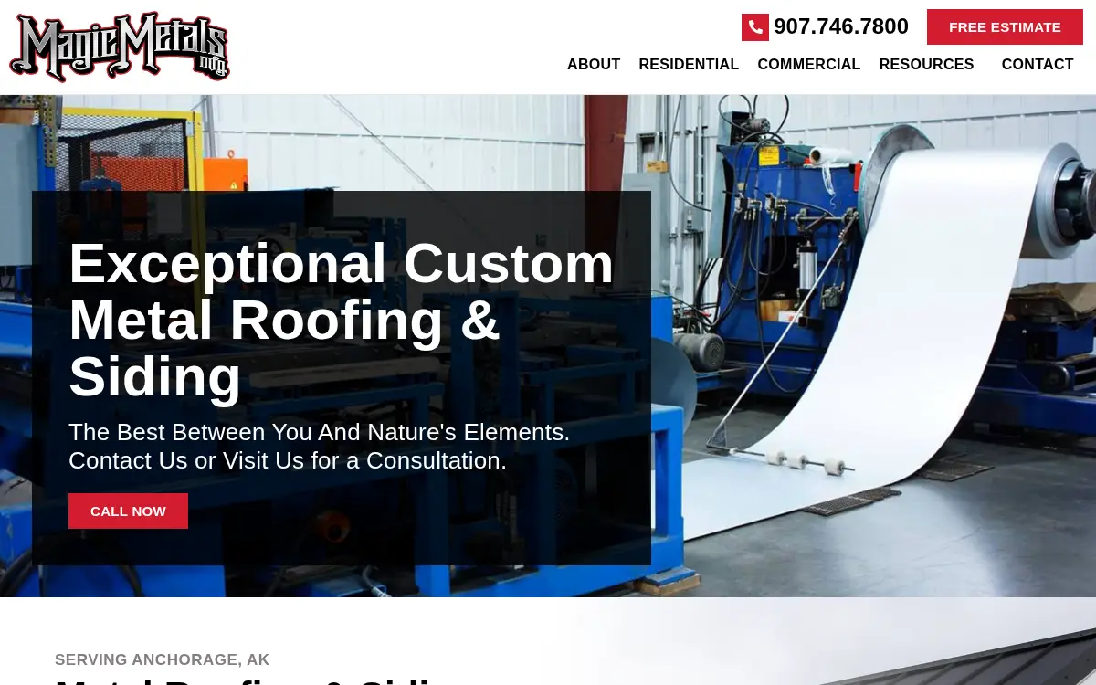 Homepage of Magic Metals, INC.