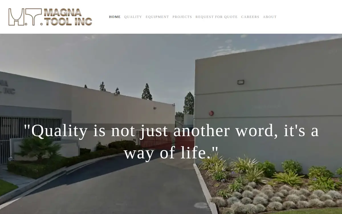 Homepage of Magna Tool INC.