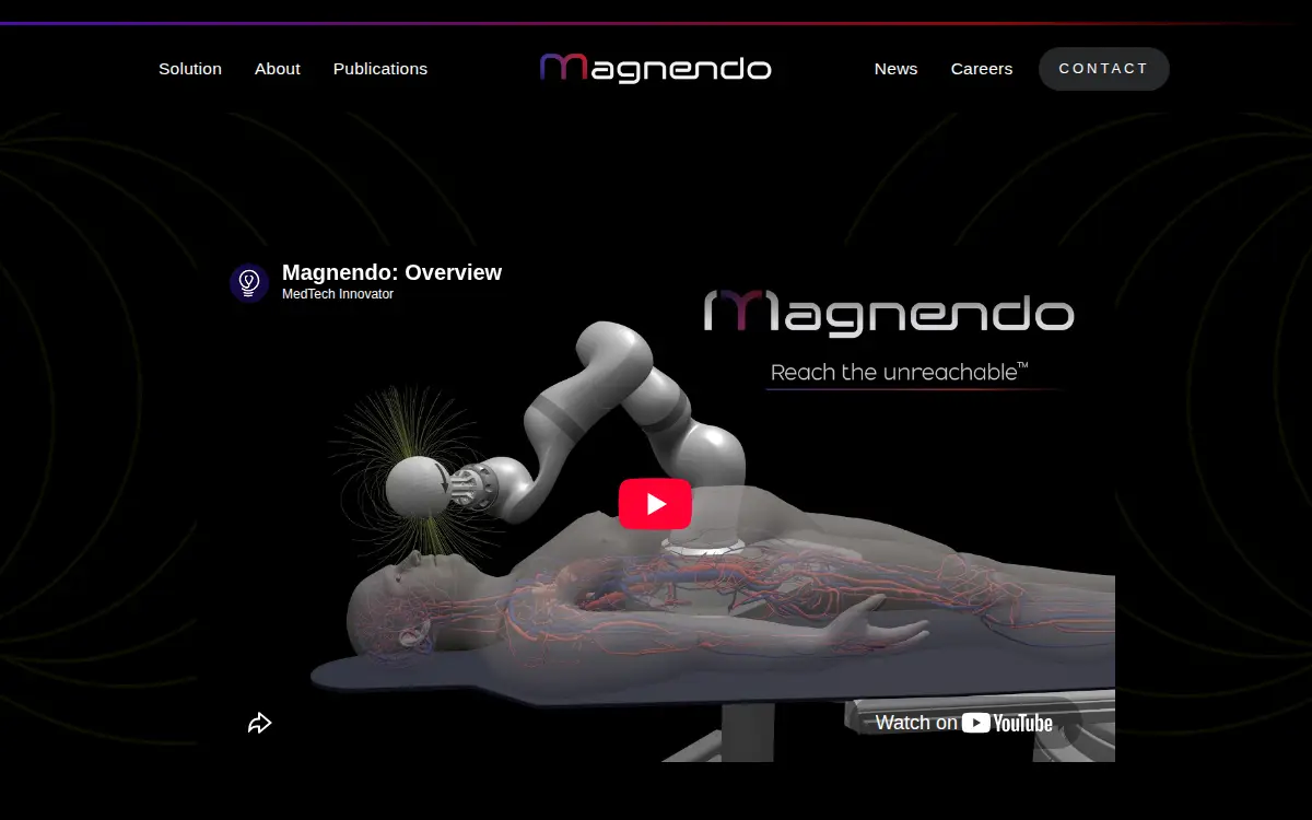 Homepage of Magnendo CORP