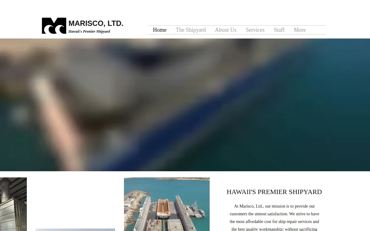 Homepage of Marisco, LTD.
