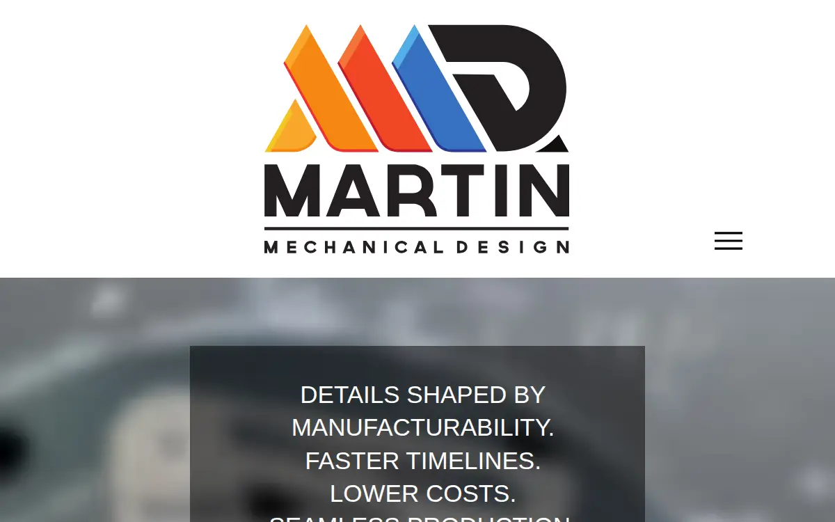 Homepage of Martin Mechanical Design LLC