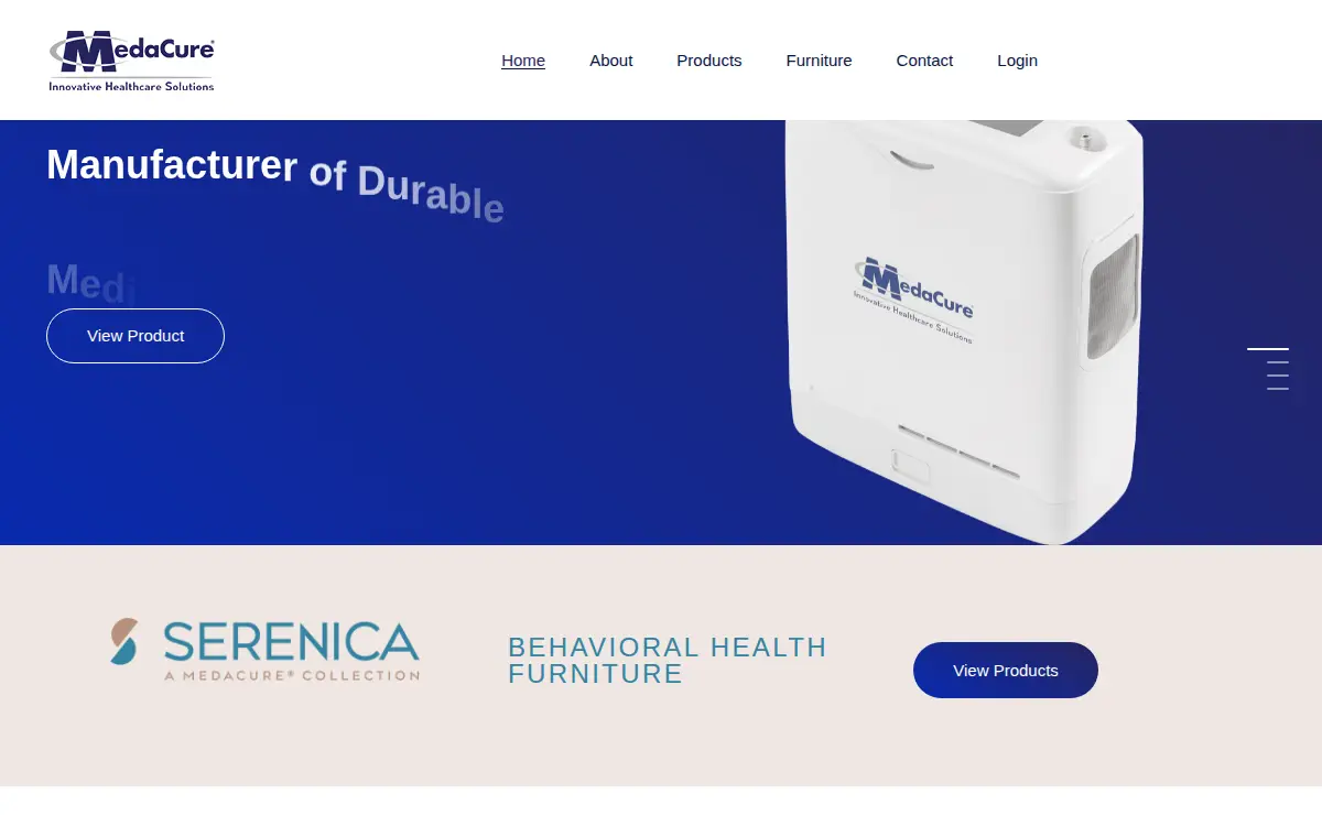 Homepage of Medacure INC.