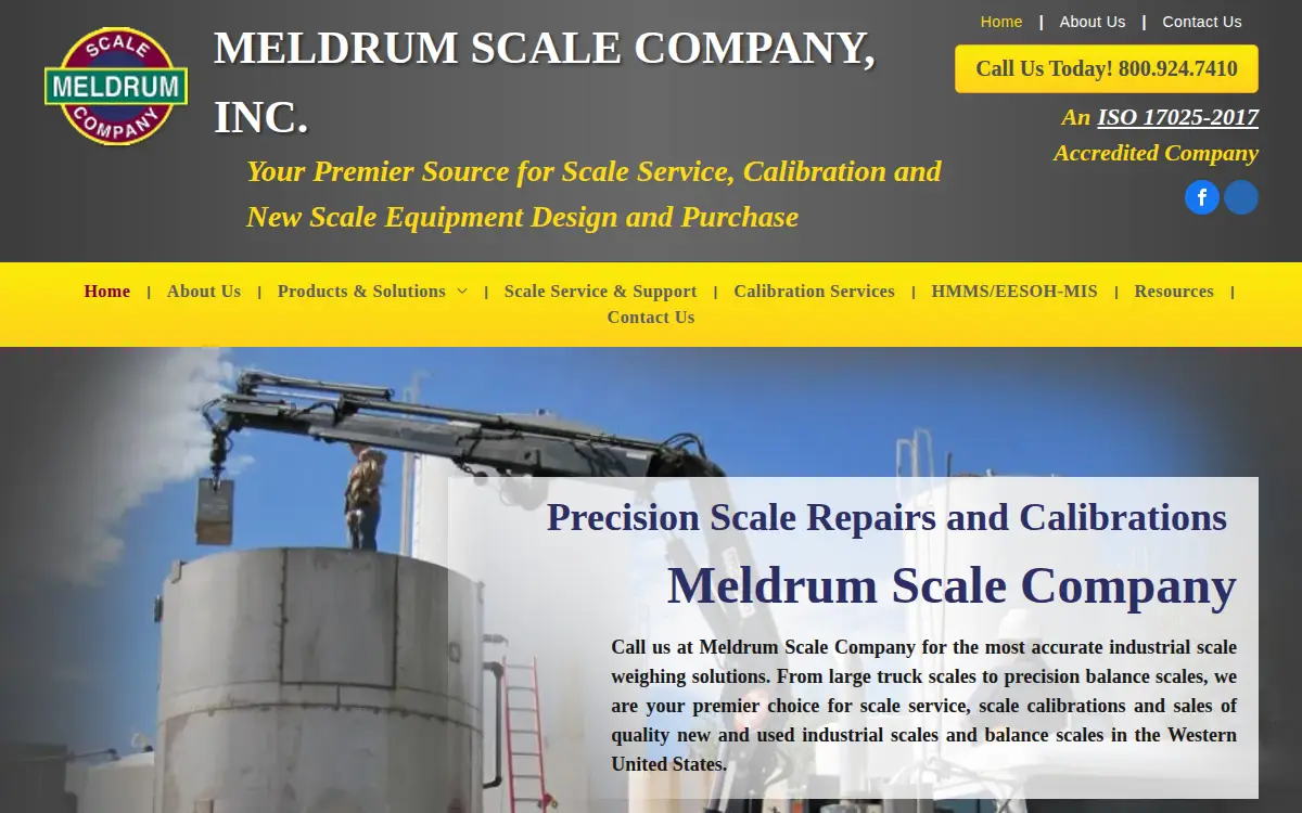 Homepage of Meldrum Scale & Equipment INC