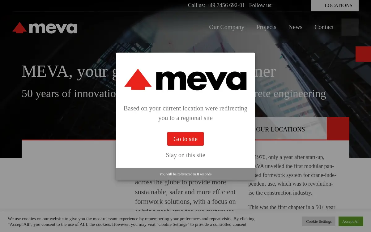 Homepage of Meva Formwork Systems INC