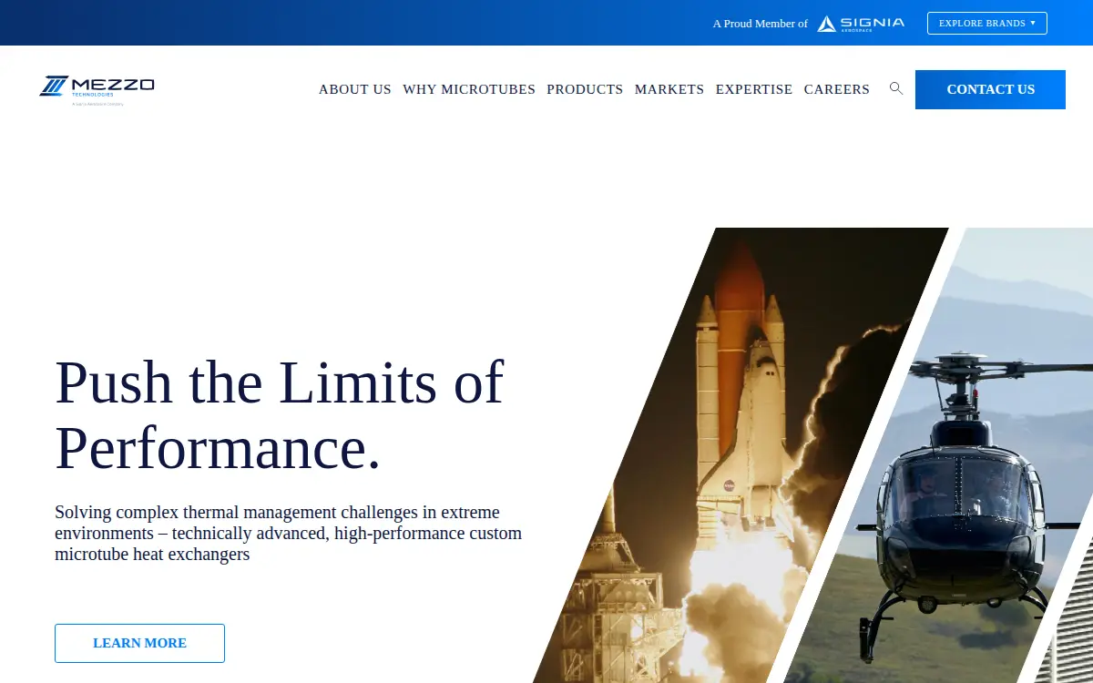 Homepage of International Mezzo Technologies, INC