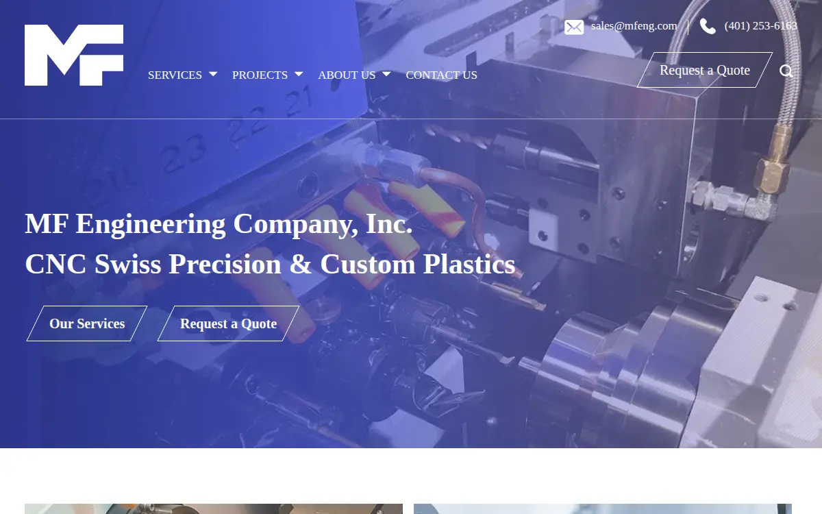 Homepage of Mf Engineering Company, INC.