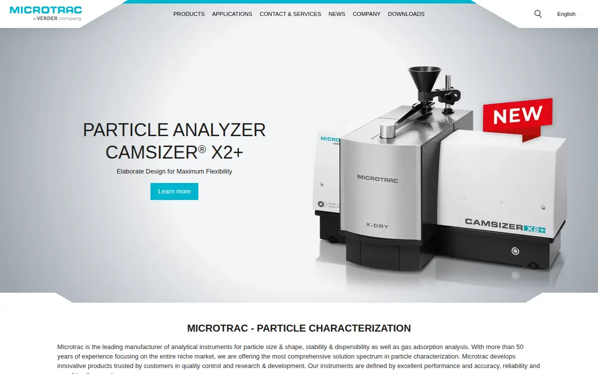 Homepage of Microtrac, INC.