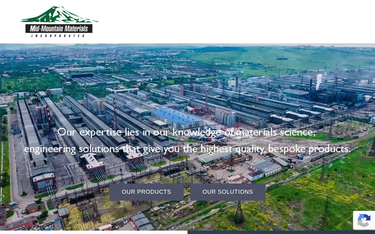 Homepage of Mid Mountain Materials, INC.