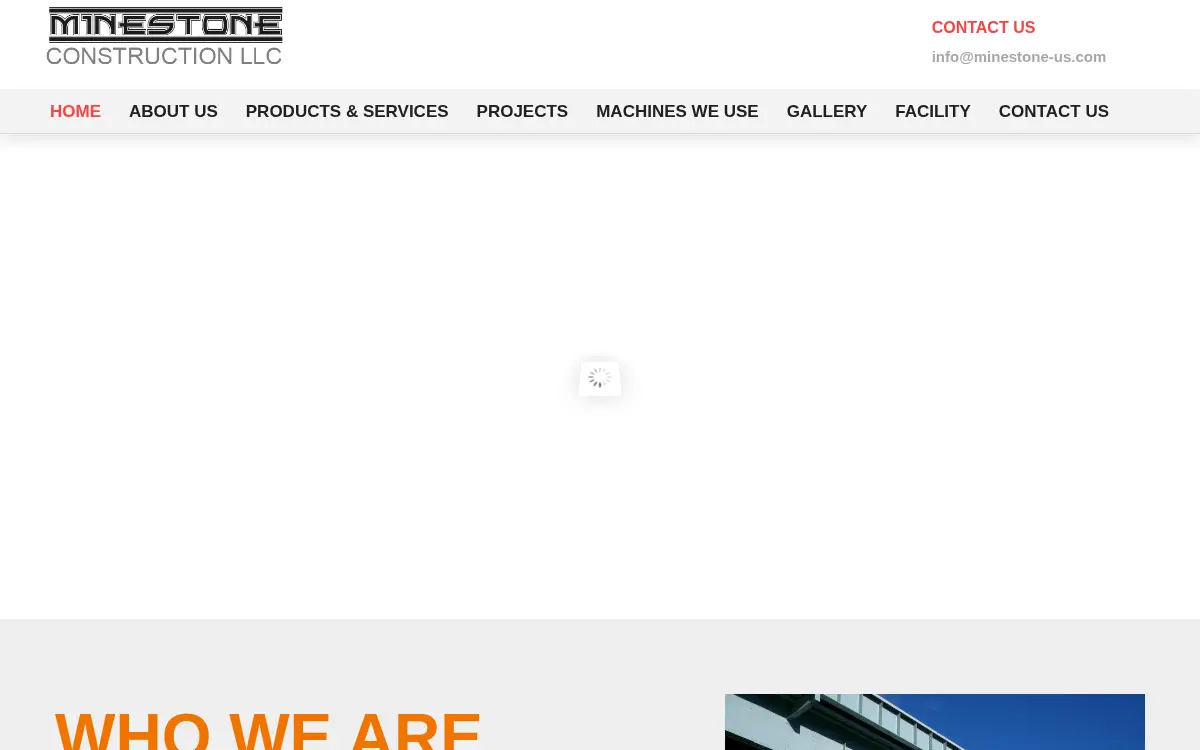 Homepage of Minestone Construction LLC