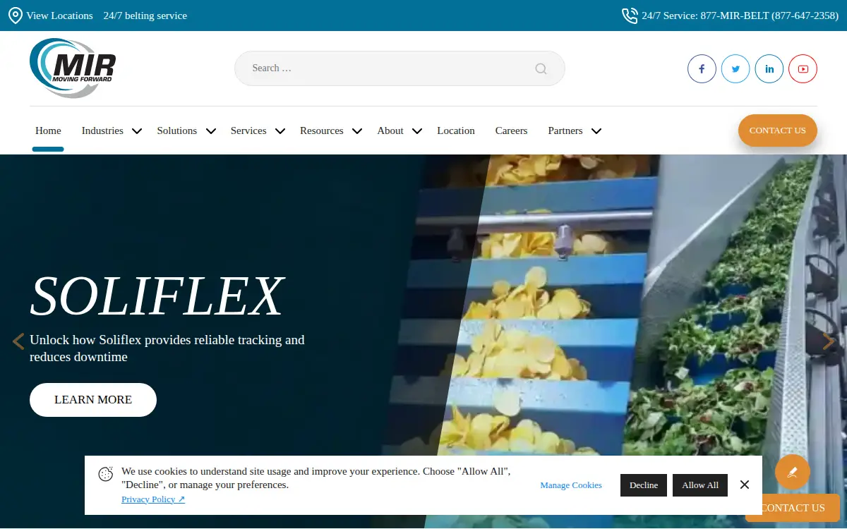Homepage of Ammega US INC