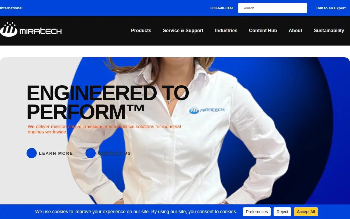 Homepage of Miratech Group LLC