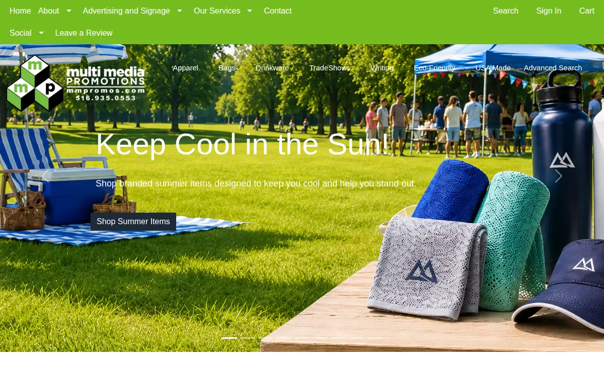 Homepage of Multi Media Promos LLC