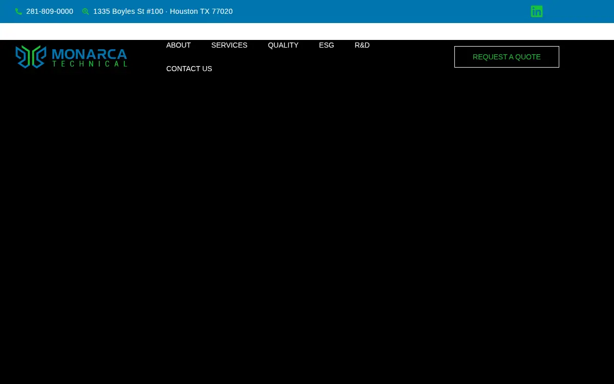 Homepage of Monarca Technical LLC