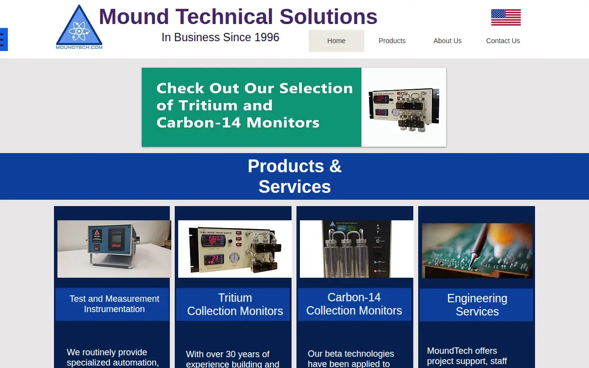 Homepage of Mound Technical Solutions, INC.