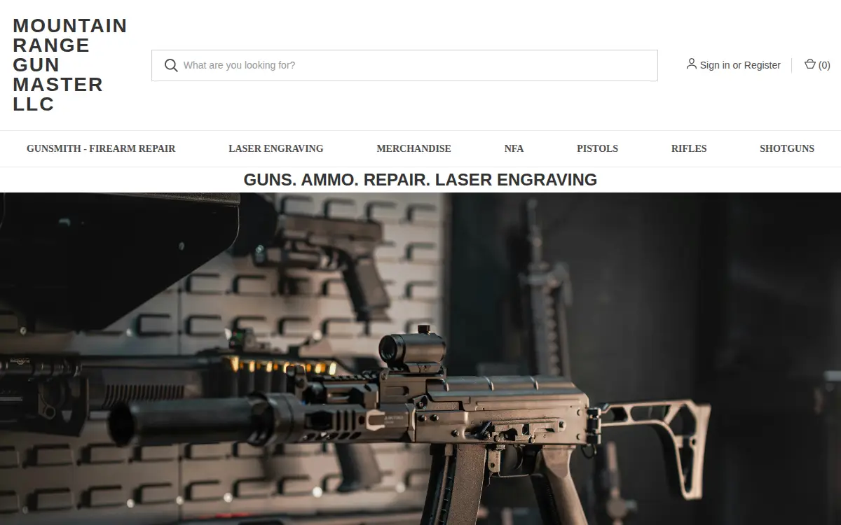 Homepage of Mountain Range Gun Master LLC