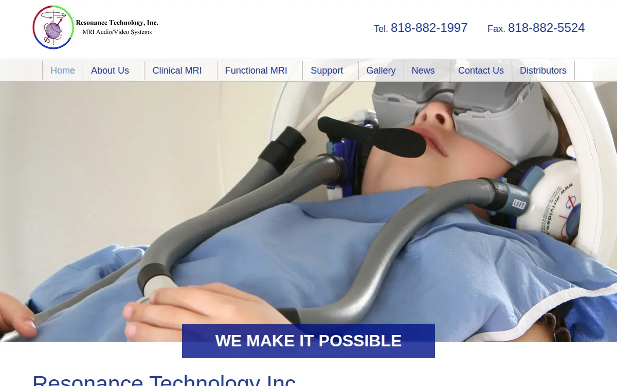 Homepage of Resonance Technology, INC