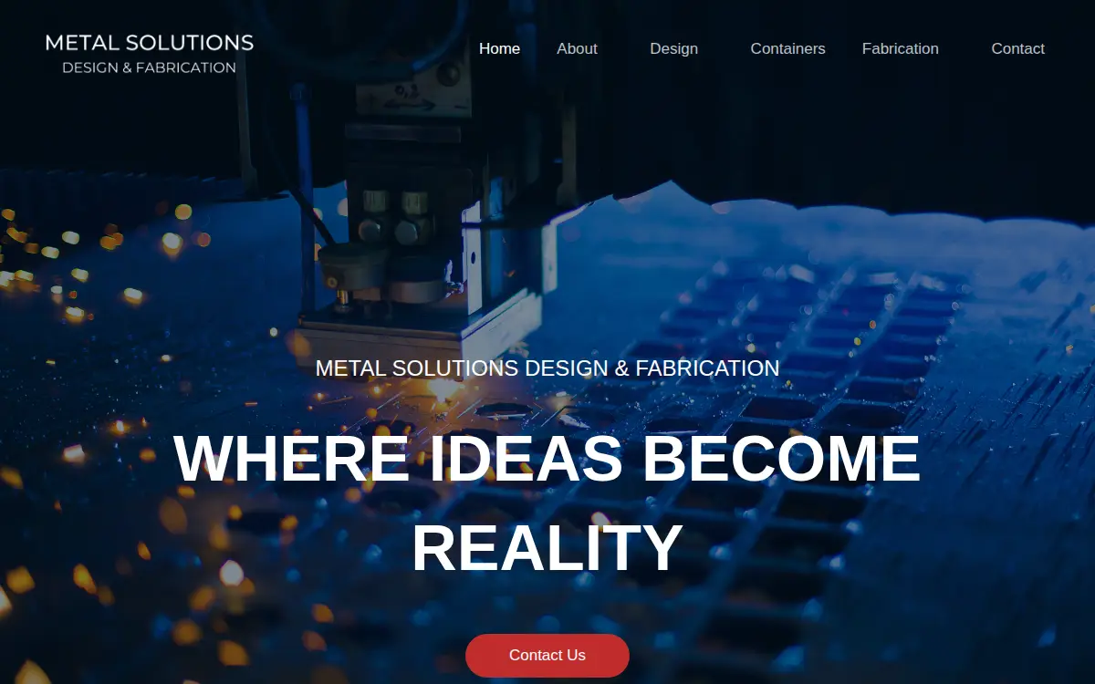 Homepage of Metal Solutions Design & Fabrication LLC