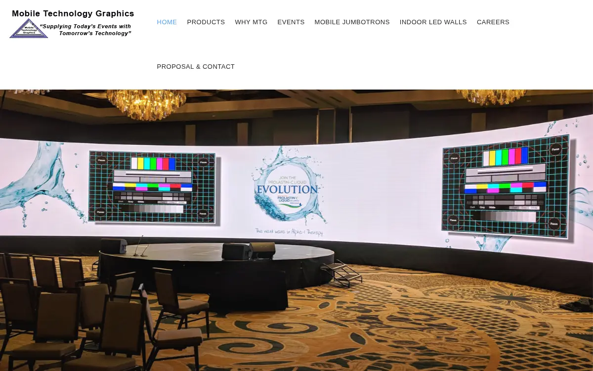 Homepage of Mobile Technology Graphics LLC