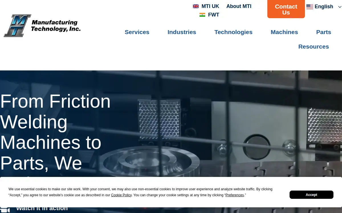 Homepage of Manufacturing Technology, INC
