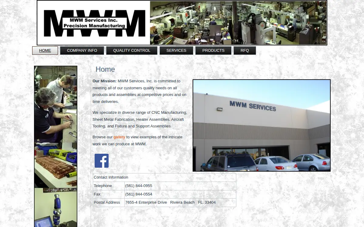 Homepage of M W M Services, INC.