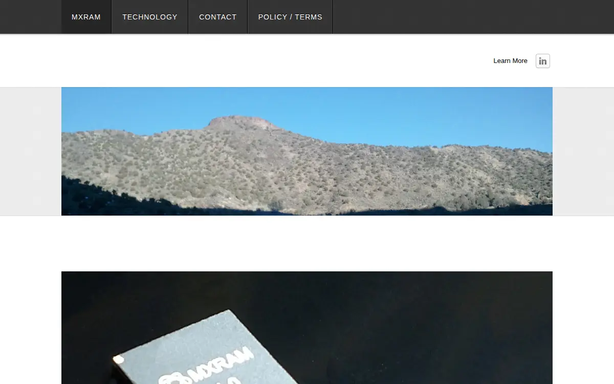 Homepage of Mxram LLC