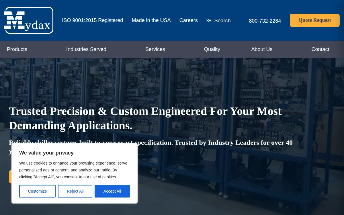 Homepage of Mydax, INC.