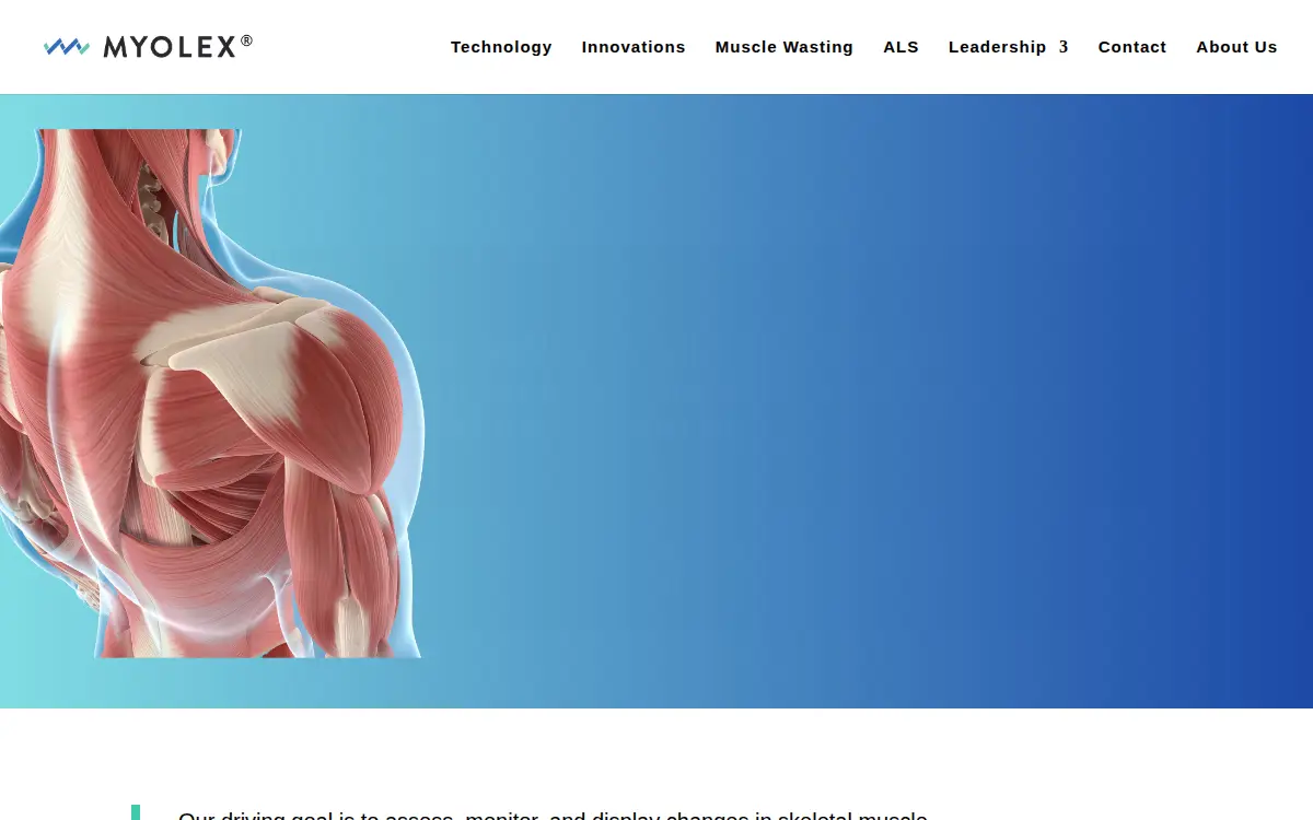 Homepage of Myolex, INC.