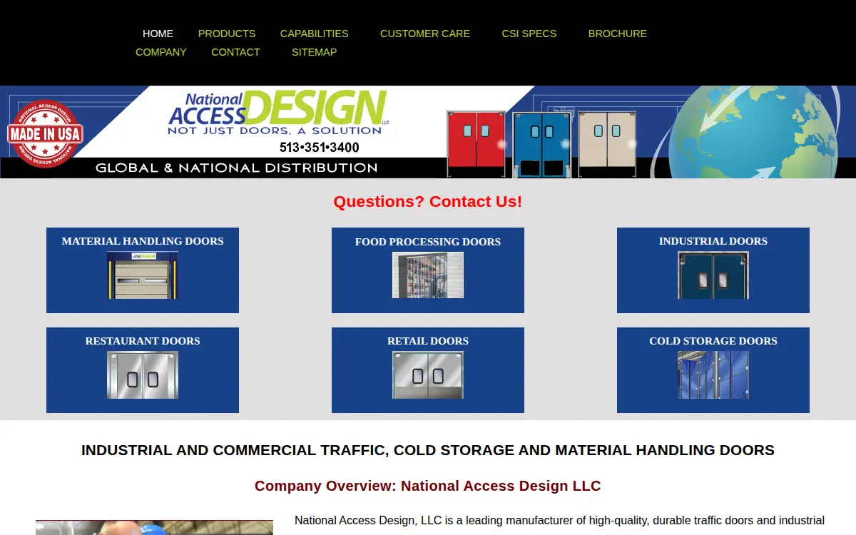Homepage of National Access Design LLC