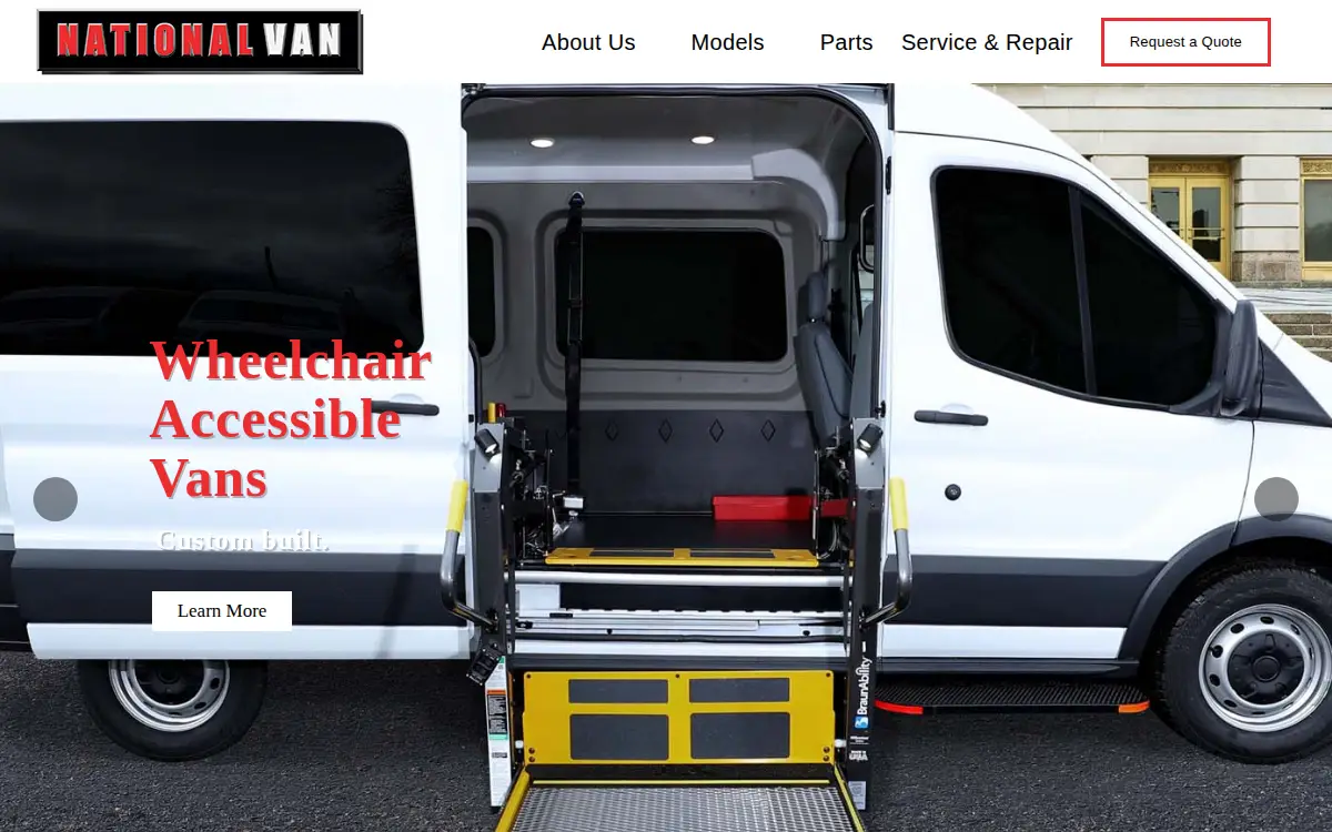 Homepage of National Van Builders INC