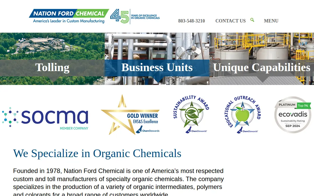 Homepage of Nation Ford Chemical CO
