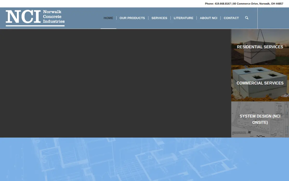 Homepage of Norwalk Concrete Industries INC