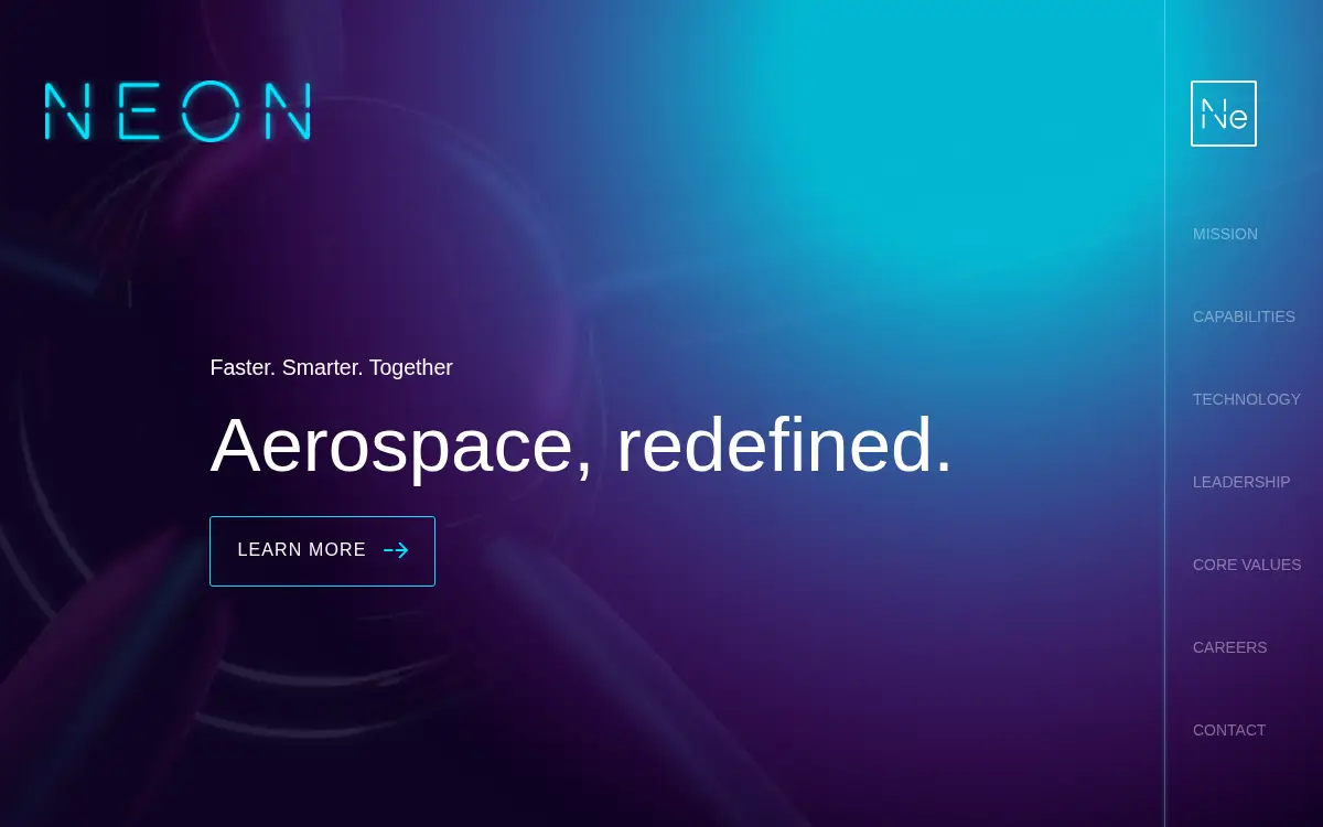 Homepage of Neon Aero, INC.