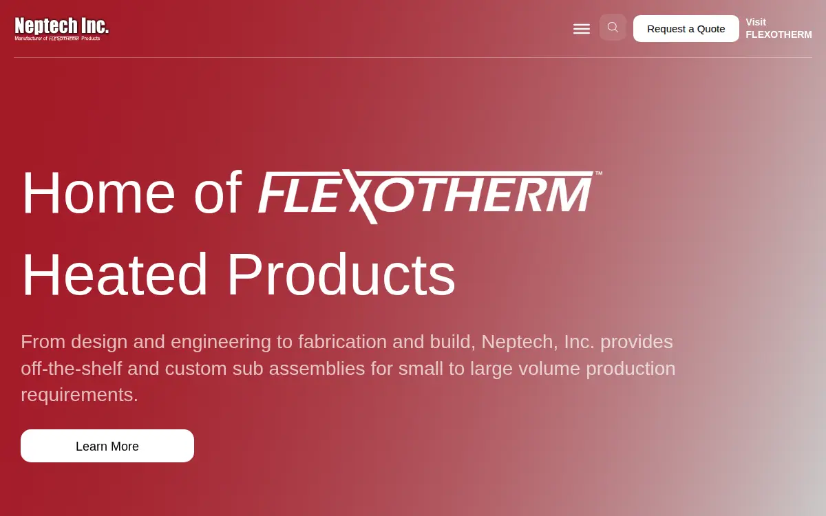Homepage of Neptech, INC.