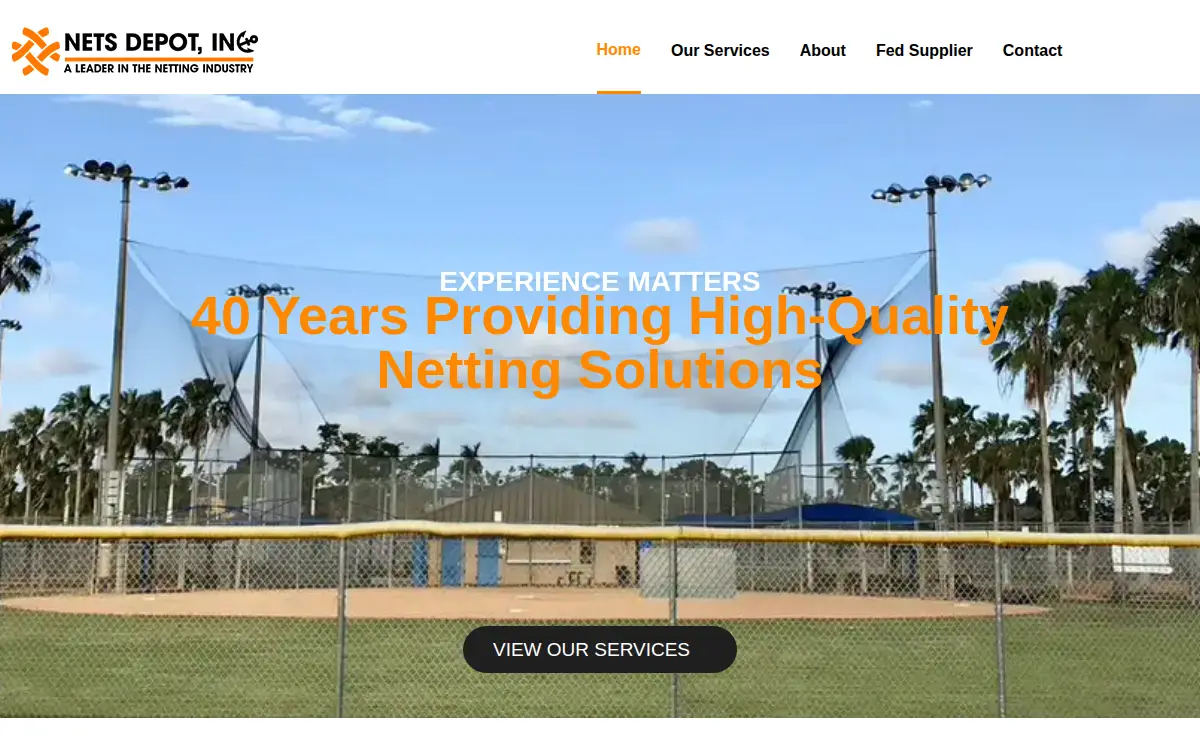 Homepage of Nets Depot INC.