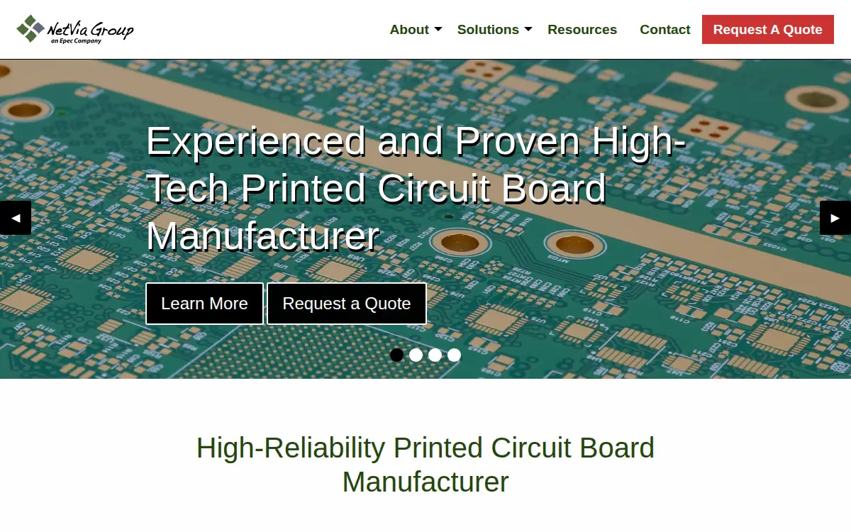 Homepage of Netvia Group LLC
