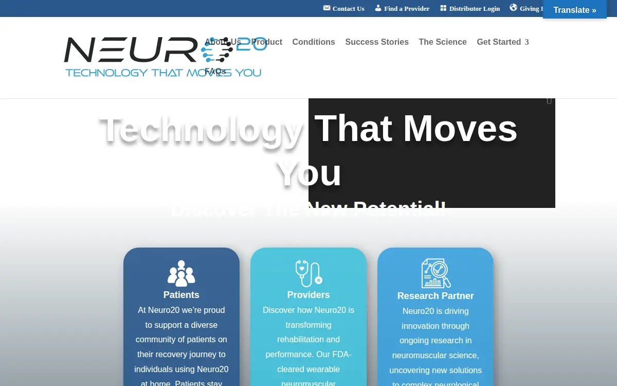 Homepage of Neuro20 Technologies CORP.