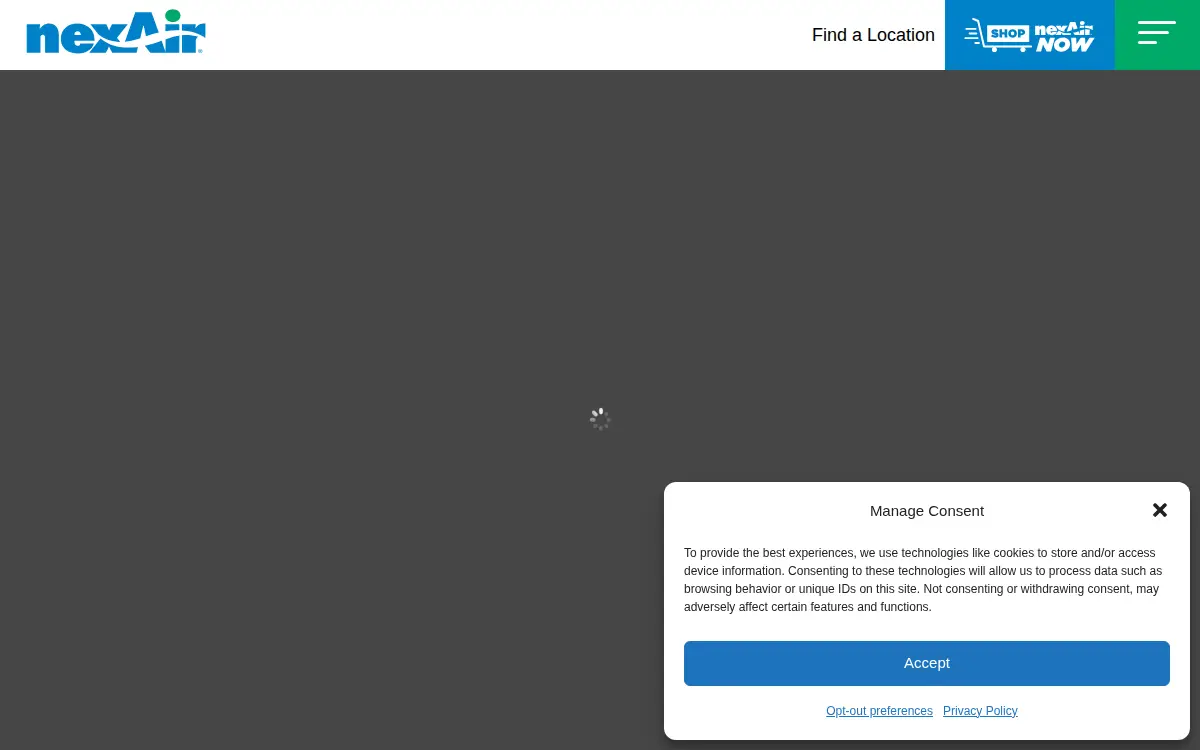 Homepage of Nexair LLC