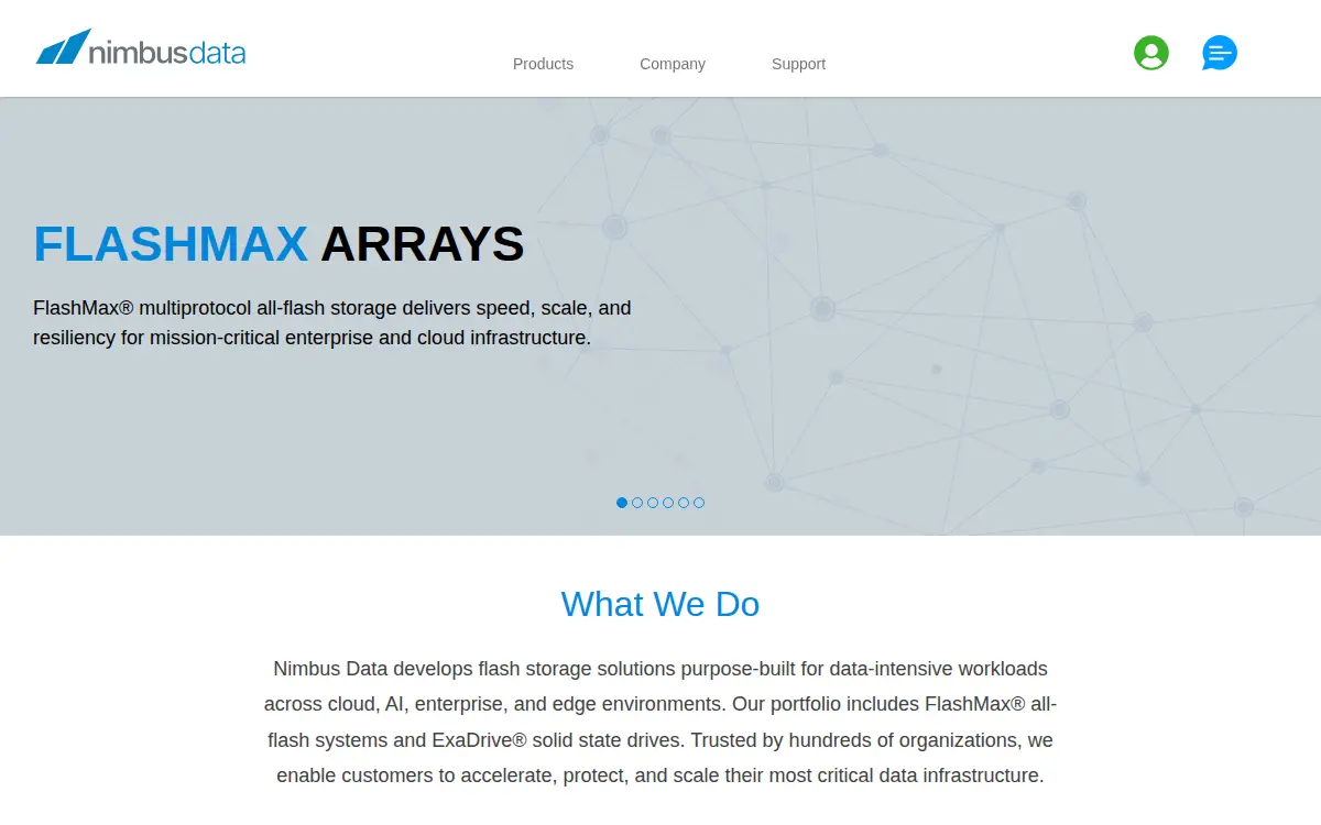 Homepage of Nimbus Data, INC.