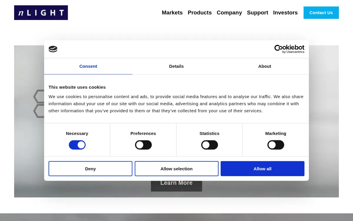 Homepage of Nlight INC