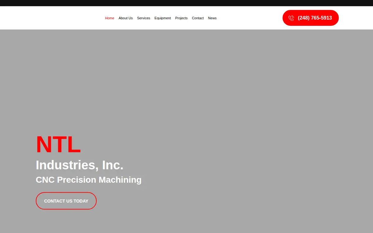 Homepage of Ntl Industries INC
