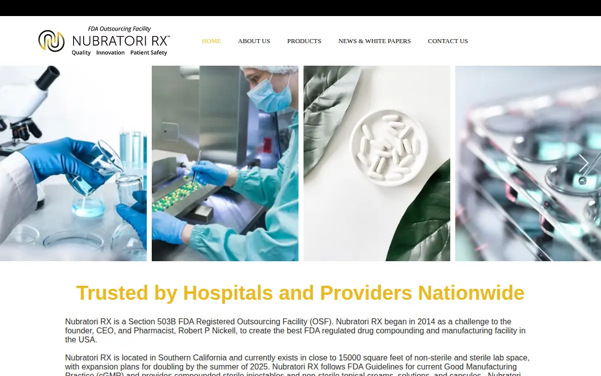 Homepage of Nubratori, INC